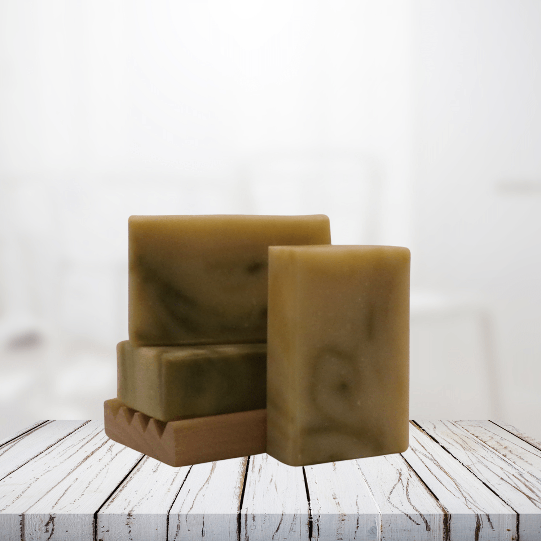 Natural soap bars for men: Back Country scent, with hydrating ingredients and grounding woodsy aroma.