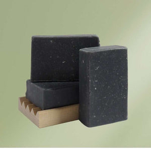 Activated Charcoal Facial Body Bar soap with natural oils for skin detox and hydration