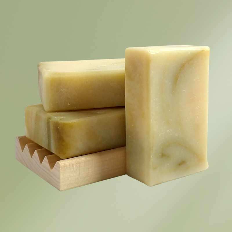 Natural soap bar for men with cedarwood, fir needle, cypress oils, and moisturizing butters