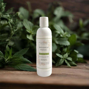 Botanical facial cleansing oil bottle for dry to mature skin with natural oils and hibiscus extract
