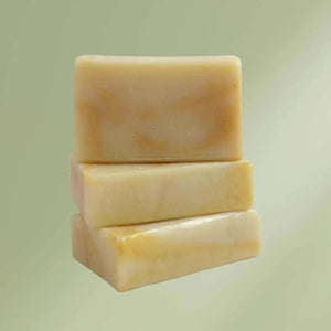 Natural soap bar with dandelion, lavender, and sweet orange essential oils for nourishing and calming skin care