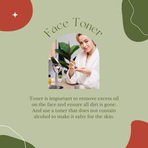 Bottle of rose petal facial toner with natural ingredients for hydrating and balancing skin