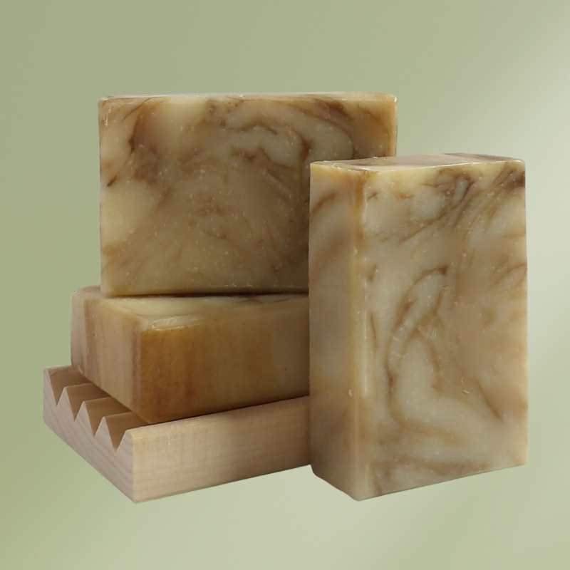 Gentlemen's Lavender natural soap bar with earthy and lavender essential oils in packaging