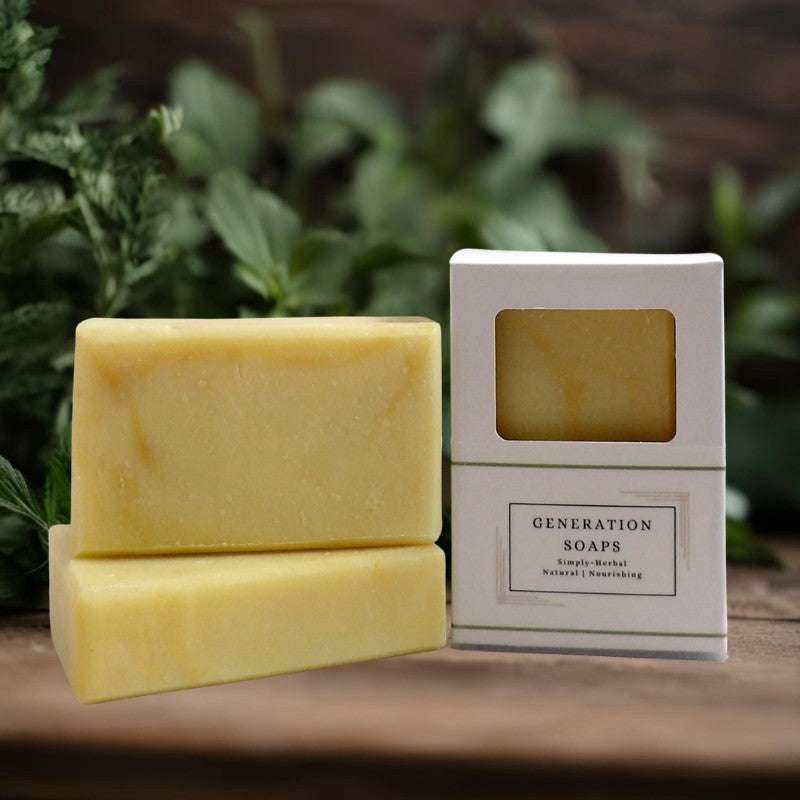 Goldenrod Herbal natural soap bar with creamy lather and soothing herbal ingredients