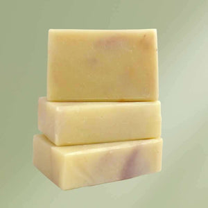 Natural soap bar with lavender and bergamot, moisturizing and soothing for soft skin