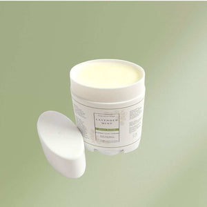Lavender Mint Foot Balm in twist-up tube with shea butter and essential oils for soothing and moisturizing feet