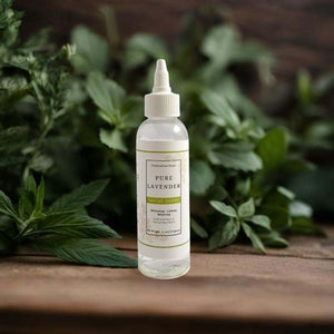Bottle of Pure Lavender Facial Toner with lavender and witch hazel ingredients for soothing and hydrating skin
