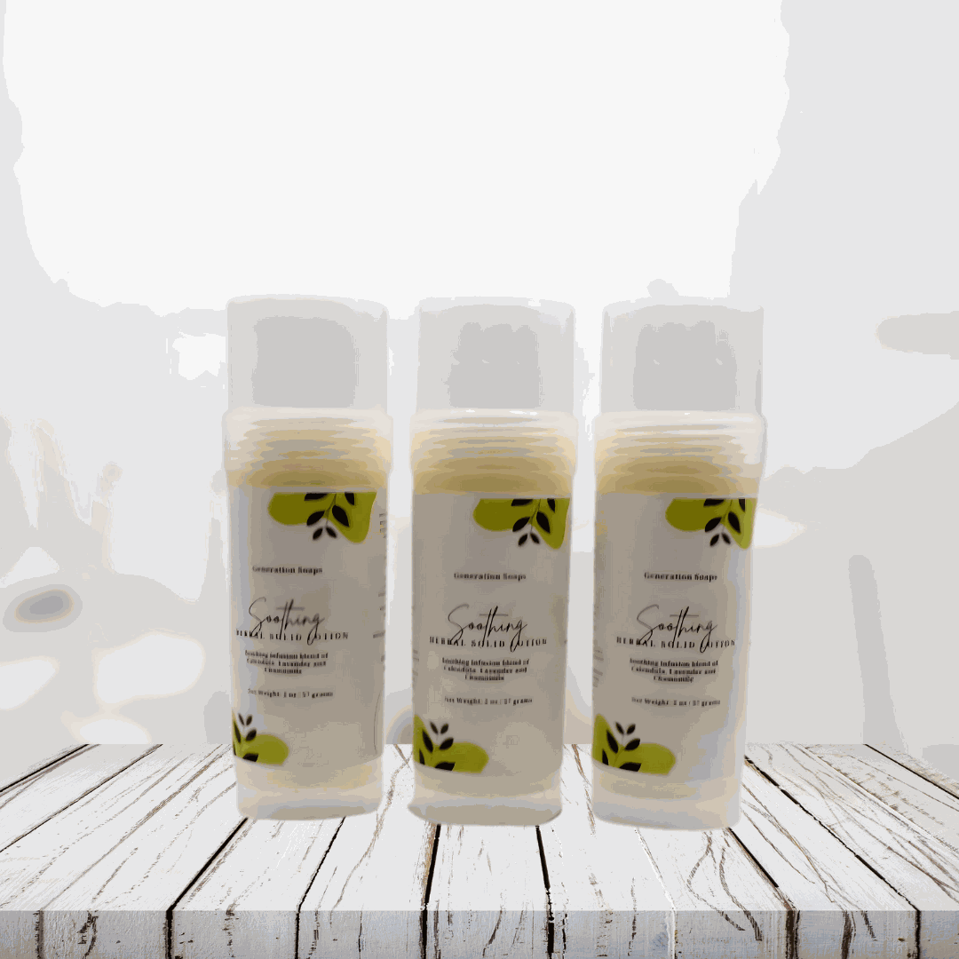 soothing herbal solid lotion skincare Generation Soaps