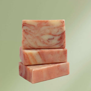 Yarrow and Rose natural soap bar with floral and herbal ingredients for soothing and moisturizing skin